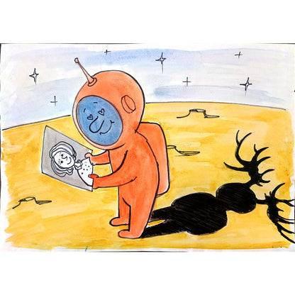 Chernyskev Miska 29x21cm Orijinal Karikatür BOD02646