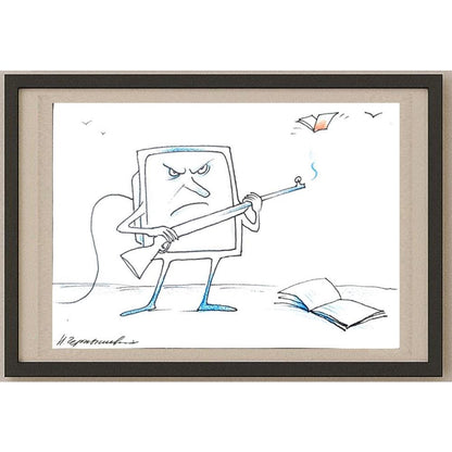 Chernyskev Nickolay 29x21cm Orijinal Karikatür BOD02647