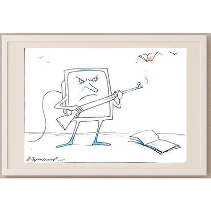 Chernyskev Nickolay 29x21cm Orijinal Karikatür BOD02647