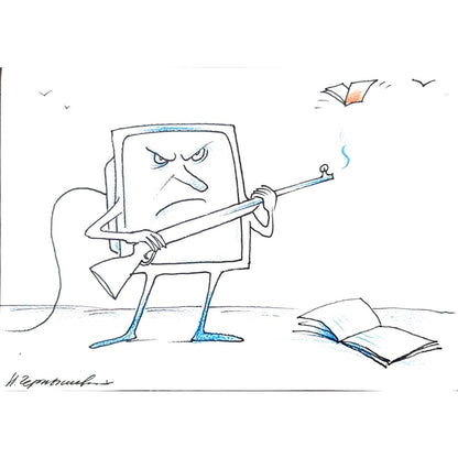 Chernyskev Nickolay 29x21cm Orijinal Karikatür BOD02647