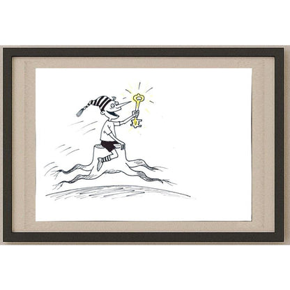 Chernyskev Nickolay 29x21cm Orijinal Karikatür BOD02651