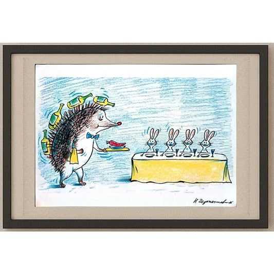 Chernyskev Nickolay 29x21cm Orijinal Karikatür BOD02654