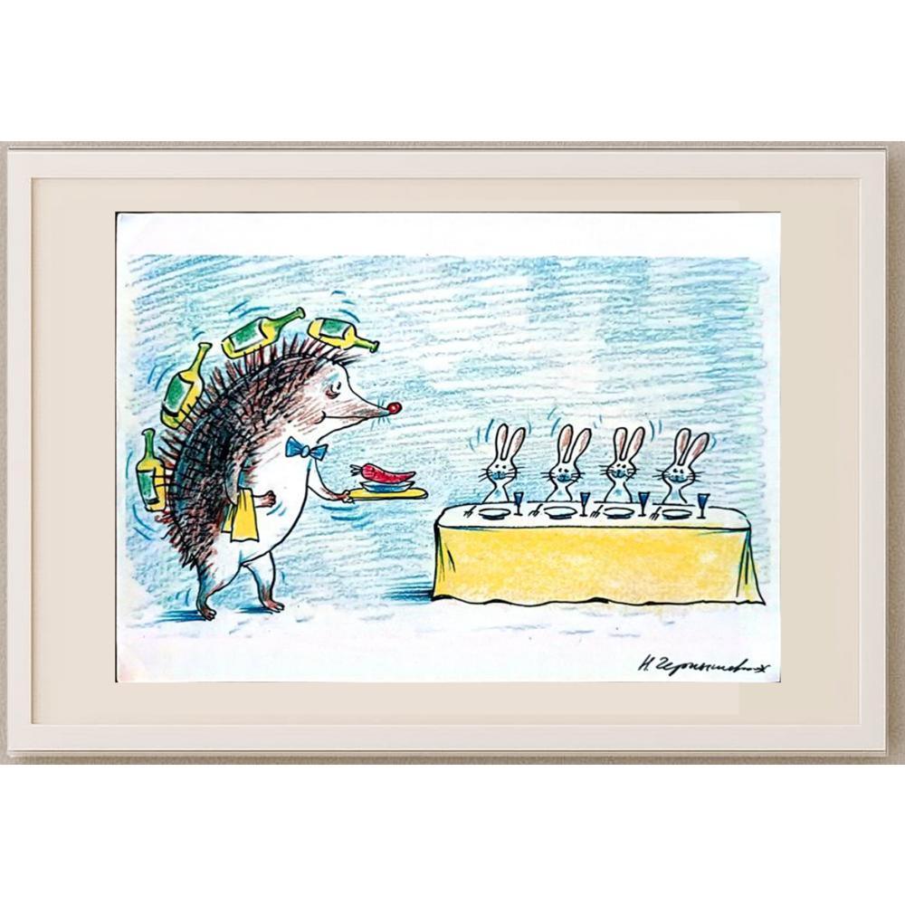 Chernyskev Nickolay 29x21cm Orijinal Karikatür BOD02654