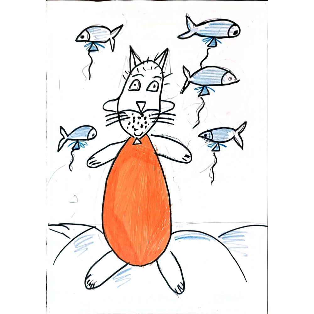 Basmannikova Sveta 29x21cm Orijinal Karikatür BOD02674