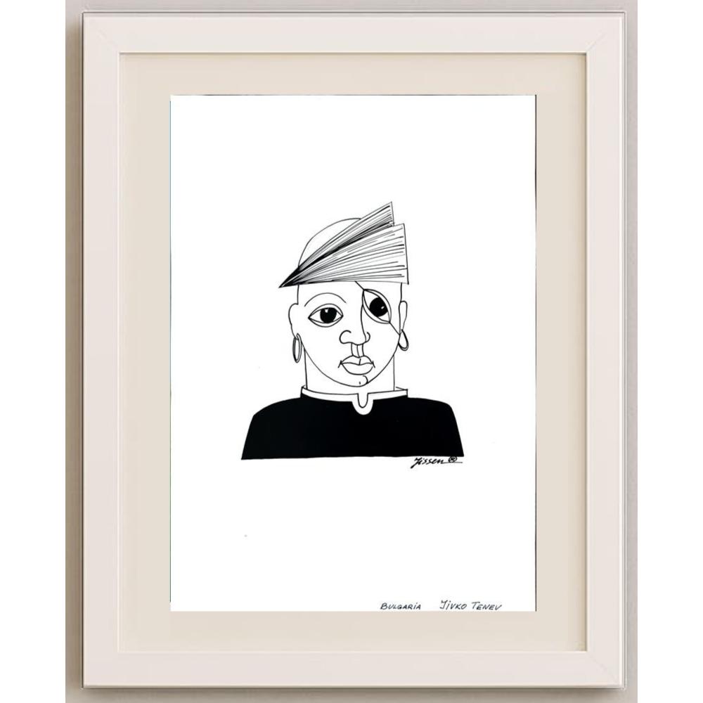 Jivko Tenev 29x21cm Orijinal Karikatür BOD02710