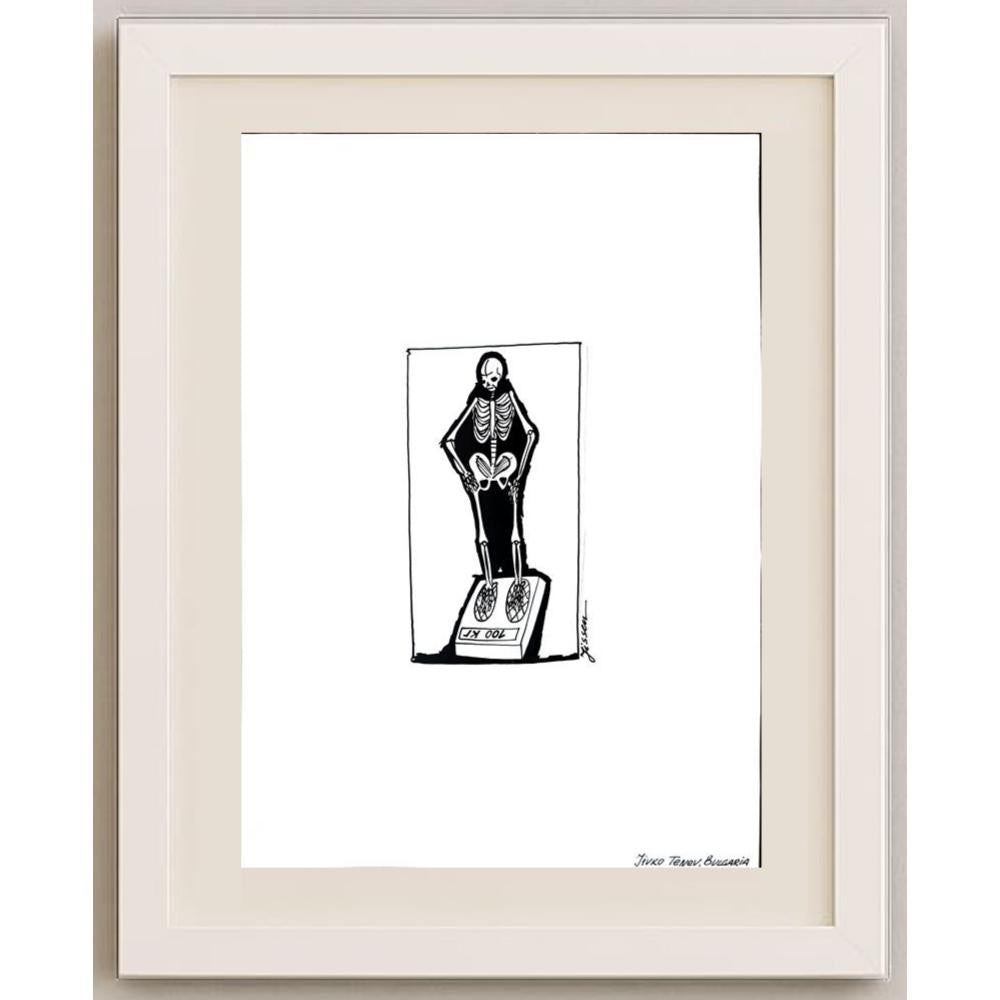 Jivko Tenev 29x21cm Orijinal Karikatür BOD02711