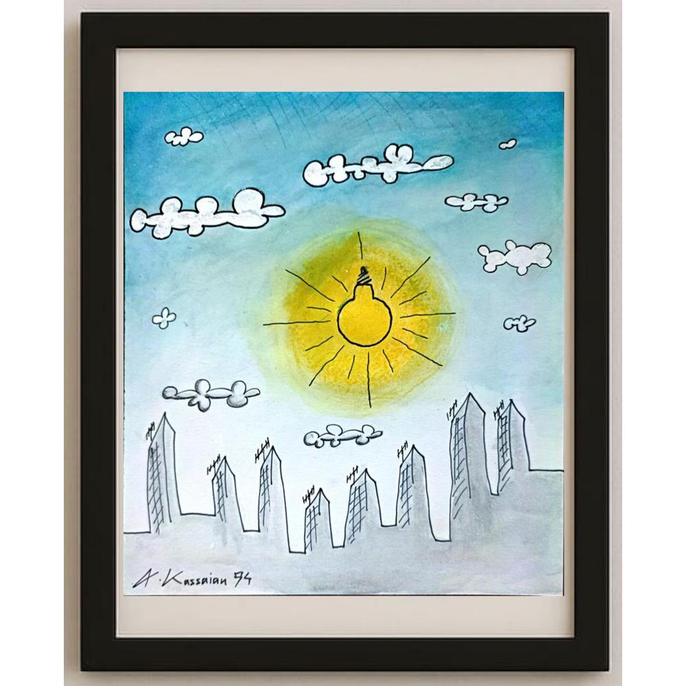 Ali Kassainn 22x18cm Orijinal Karikatür BOD02731