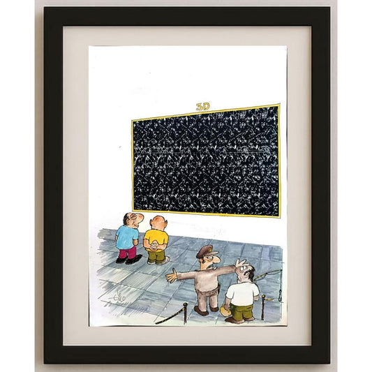 Erico Junqueira 32x21cm Orijinal Karikatür BOD02733
