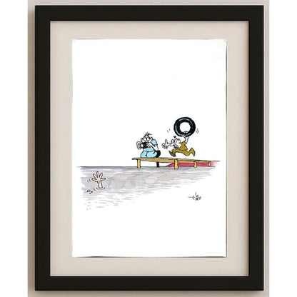 Erico Junqueira 32x21cm Orijinal Karikatür BOD02734