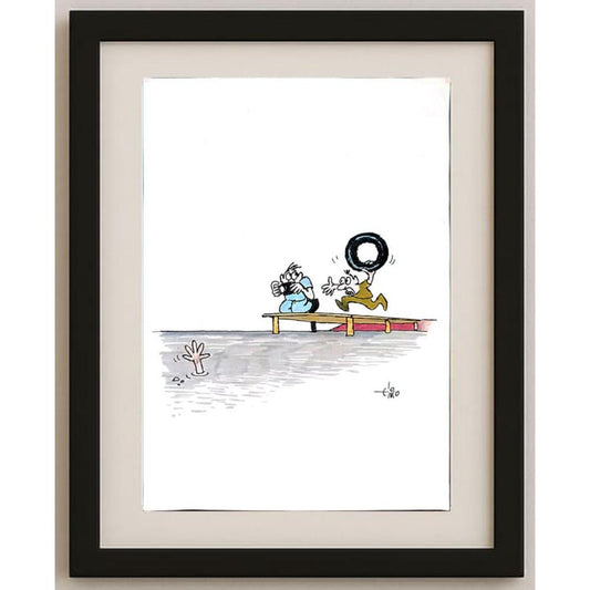 Erico Junqueira 32x21cm Orijinal Karikatür BOD02734