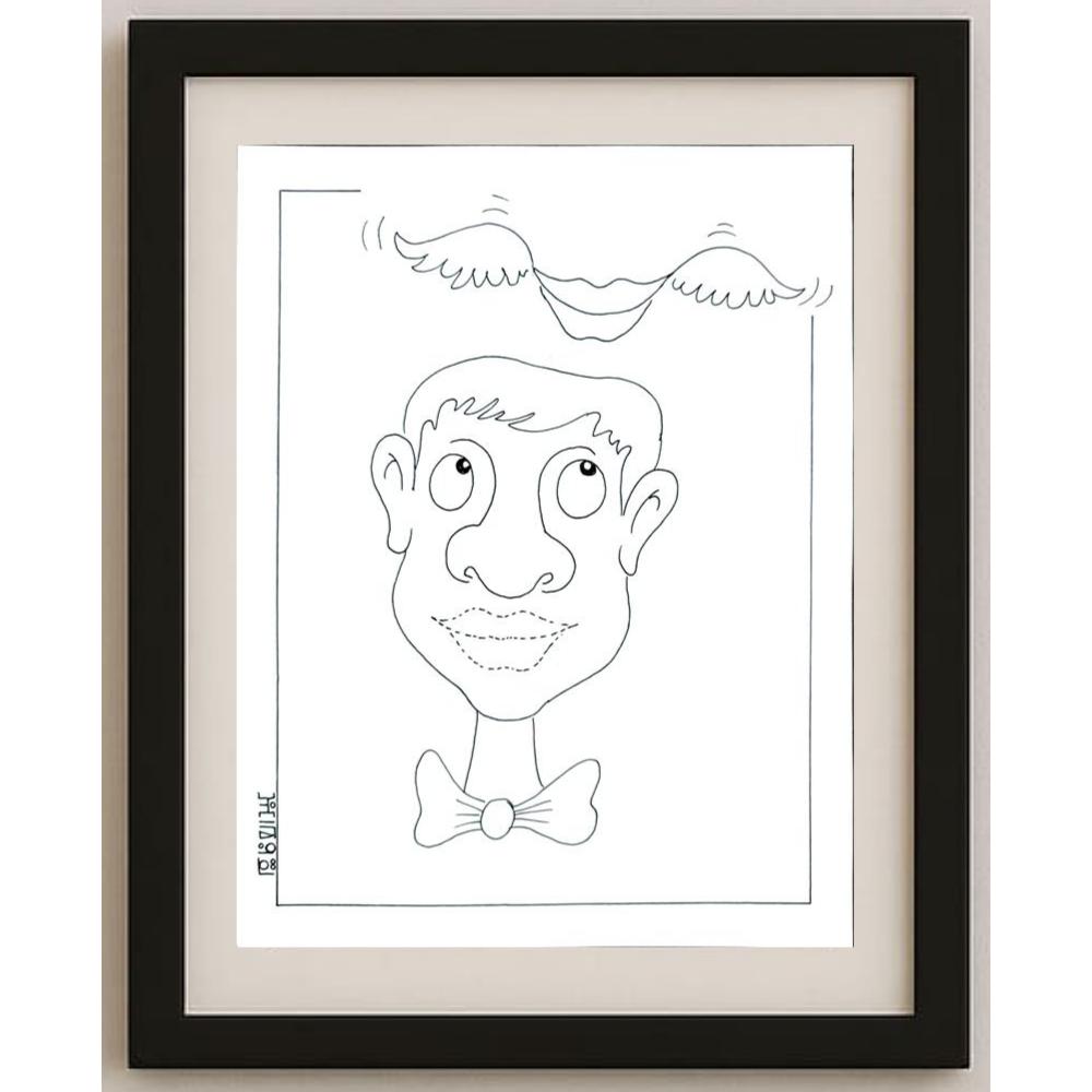 Milan Litovsky 21x16cm Orijinal Karikatür BOD02746