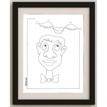 Milan Litovsky 21x16cm Orijinal Karikatür BOD02746