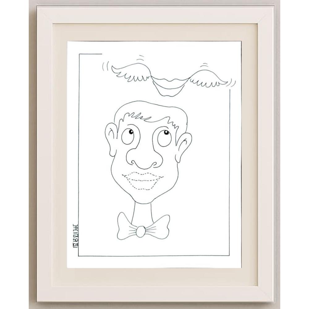 Milan Litovsky 21x16cm Orijinal Karikatür BOD02746