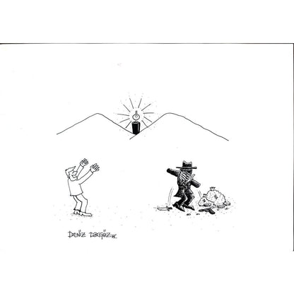 Deniz Dokgöz 29x21cm Orijinal Karikatür BOD02750
