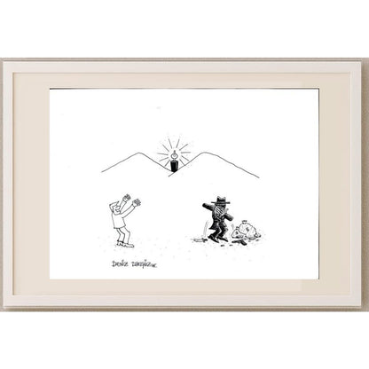 Deniz Dokgöz 29x21cm Orijinal Karikatür BOD02750