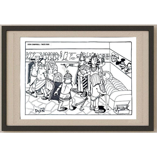 Don Campbell 29x21cm Orijinal Karikatür BOD02757