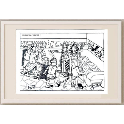Don Campbell 29x21cm Orijinal Karikatür BOD02757