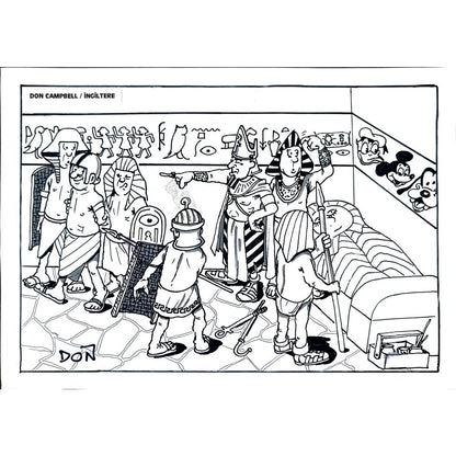 Don Campbell 29x21cm Orijinal Karikatür BOD02757