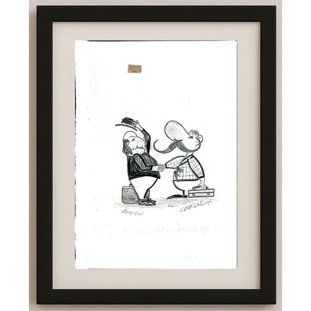 Zohra Hamali 21x15cm Orijinal Karikatür BOD02761