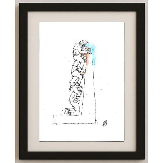 Unknown 25x21cm Orijinal Karikatür BOD02775