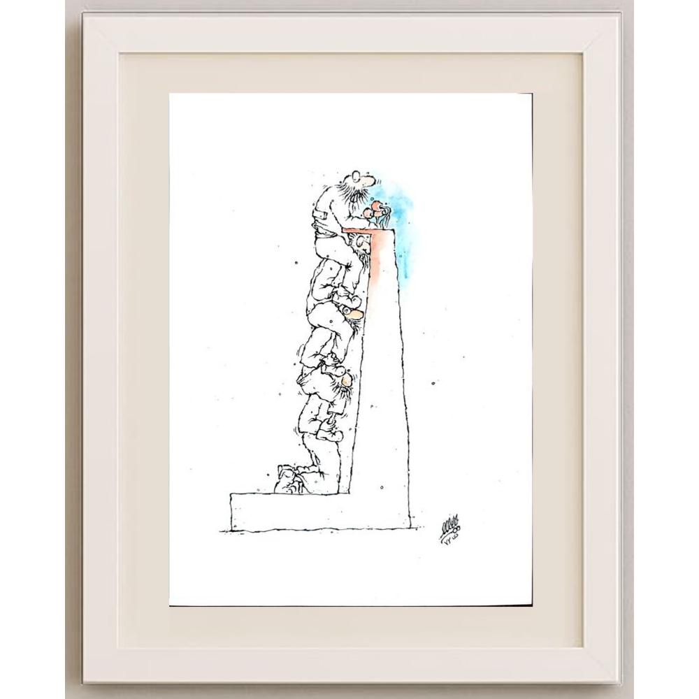 Unknown 25x21cm Orijinal Karikatür BOD02775