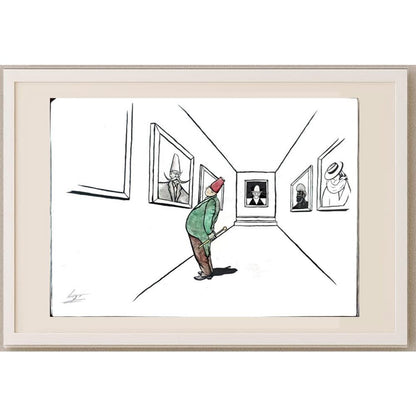 Unknown 25x21cm Orijinal Karikatür BOD02779