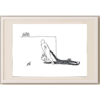 Unknown 25x21cm Orijinal Karikatür BOD02783