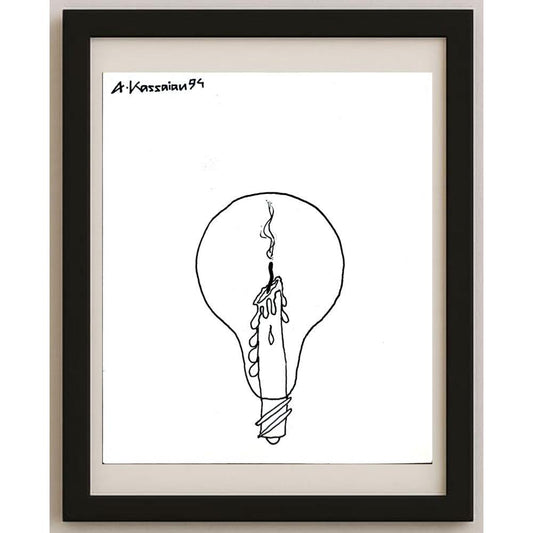 Ali Kassainn 22x18cm Orijinal Karikatür BOD02786