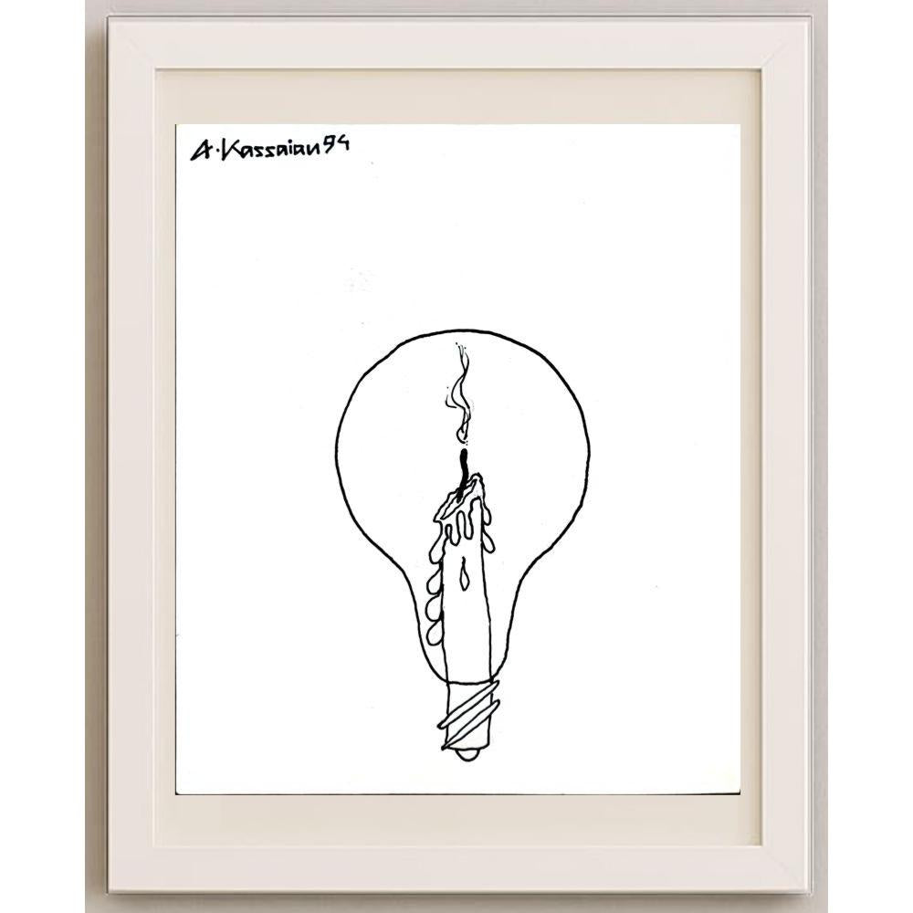 Ali Kassainn 22x18cm Orijinal Karikatür BOD02786