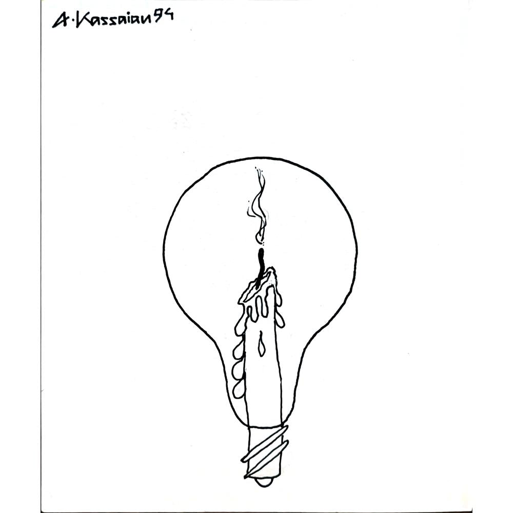 Ali Kassainn 22x18cm Orijinal Karikatür BOD02786