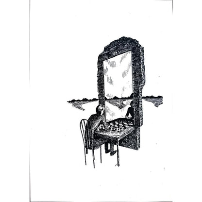 Unknown 25x21cm Orijinal Karikatür BOD02790