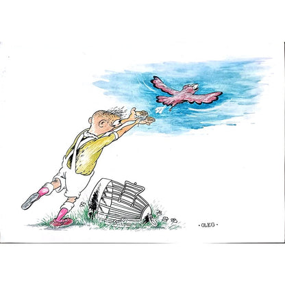Oleg Goutsol 29x21cm Orijinal Karikatür BOD02791