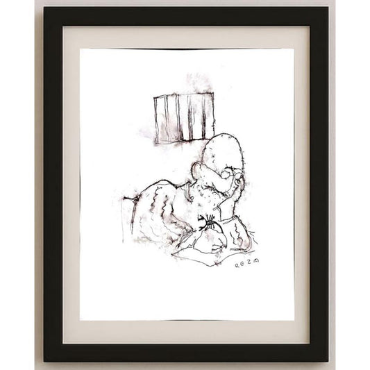 Reza Zaev Heidari 25x21cm Orijinal Karikatür BOD02793