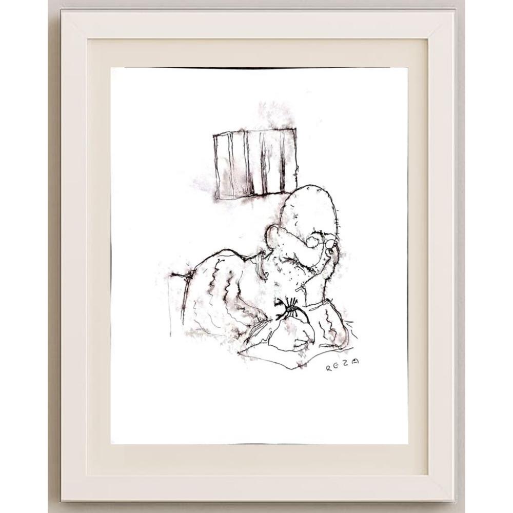 Reza Zaev Heidari 25x21cm Orijinal Karikatür BOD02793