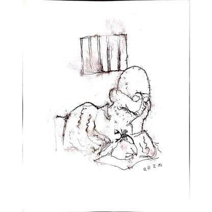 Reza Zaev Heidari 25x21cm Orijinal Karikatür BOD02793