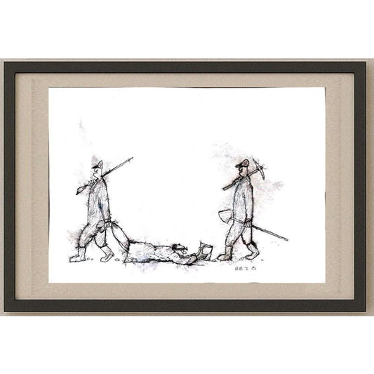 Reza Zaev Heidari 25x21cm Orijinal Karikatür BOD02794