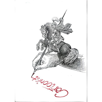 Ali Divandari 29x21cm Orijinal Karikatür BOD02799