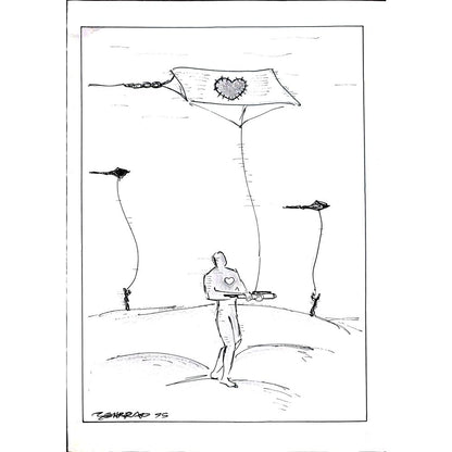 Mehrdad Zonnour 29x21cm Orijinal Karikatür BOD02800