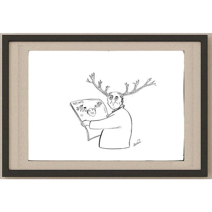 Zivanic Gostimir 29x21cm Orijinal Karikatür BOD02803