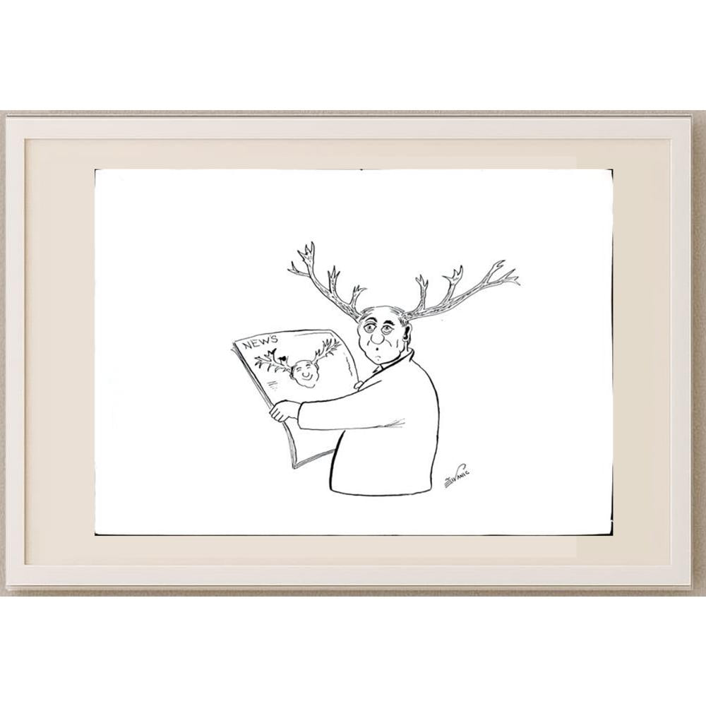 Zivanic Gostimir 29x21cm Orijinal Karikatür BOD02803