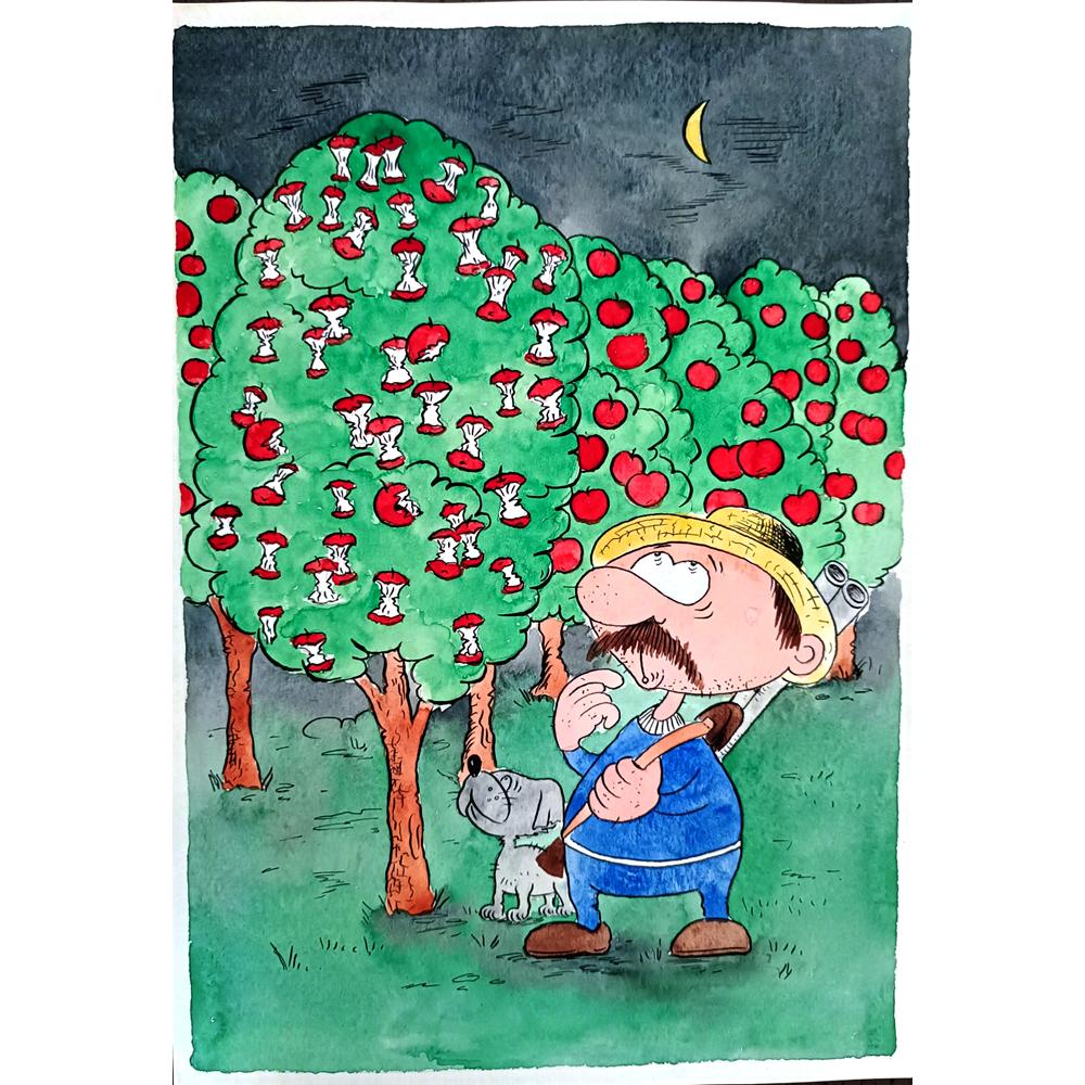 Bogdanov Victor 29x21cm Orijinal Karikatür BOD02806