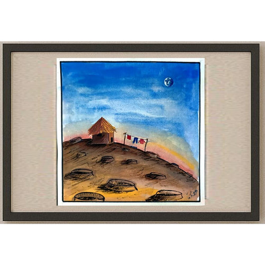 Gholam Hossein Hajiagha 18x18cm Orijinal Karikatür BOD02810