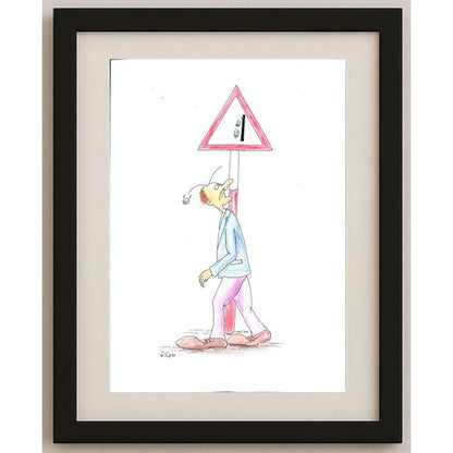 Gholam Hossein Hajiagha 25x18cm Orijinal Karikatür BOD02812