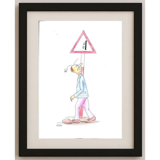 Gholam Hossein Hajiagha 25x18cm Orijinal Karikatür BOD02812