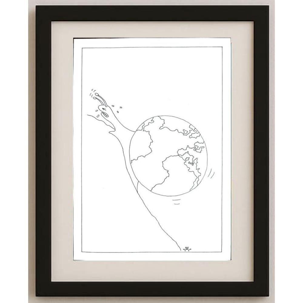 Morteza Azarkheil 29x21cm Orijinal Karikatür BOD02816
