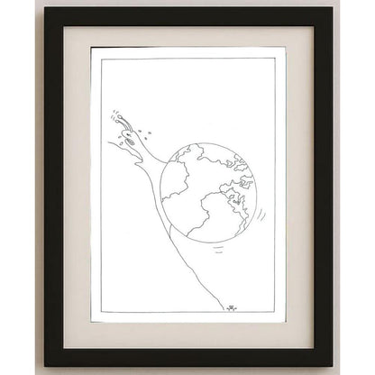 Morteza Azarkheil 29x21cm Orijinal Karikatür BOD02816