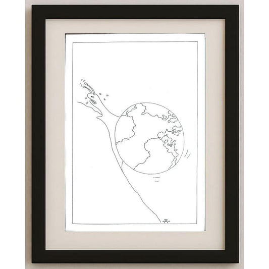 Morteza Azarkheil 29x21cm Orijinal Karikatür BOD02816