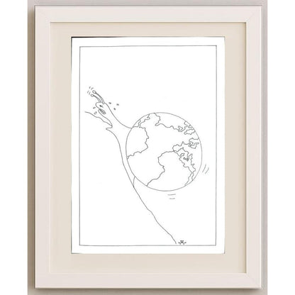 Morteza Azarkheil 29x21cm Orijinal Karikatür BOD02816