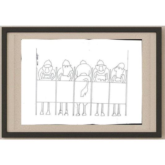 Unknown 29x21cm Orijinal Karikatür BOD02820