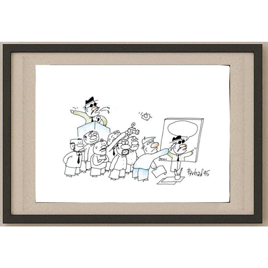 Amir Farhad Mohammadyari 29x21cm Orijinal Karikatür BOD02824
